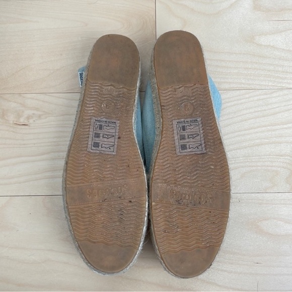 Soludos Watermelon Chambray Espadrilles Size 9 - Picture 7 of 9